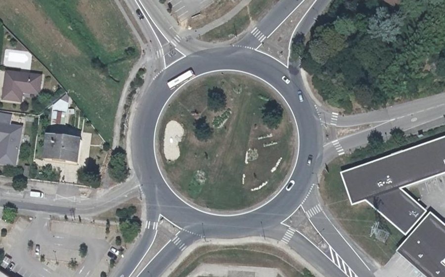 Vue aérienne du Rond-Point des Belouzes