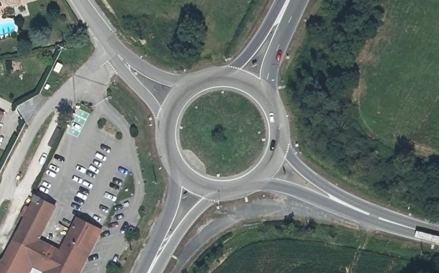 Vue aérienne du Carrefour de Tanvol