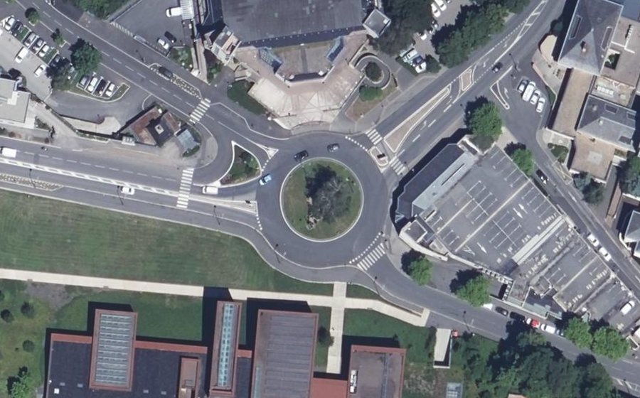 Vue aérienne du Carrefour de l'Agriculture