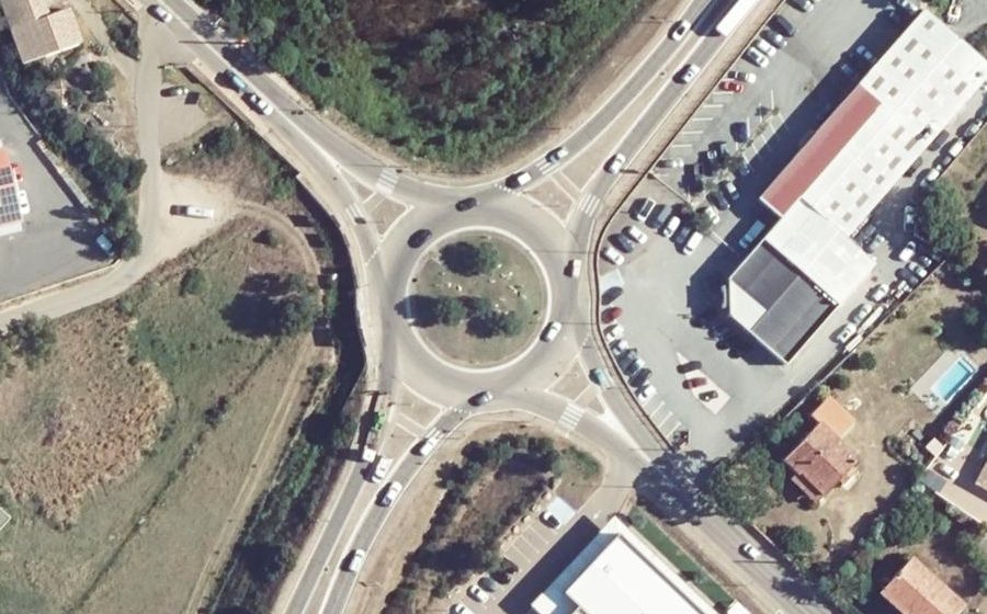 Vue aérienne du Ghjiratoghju di u Spidali