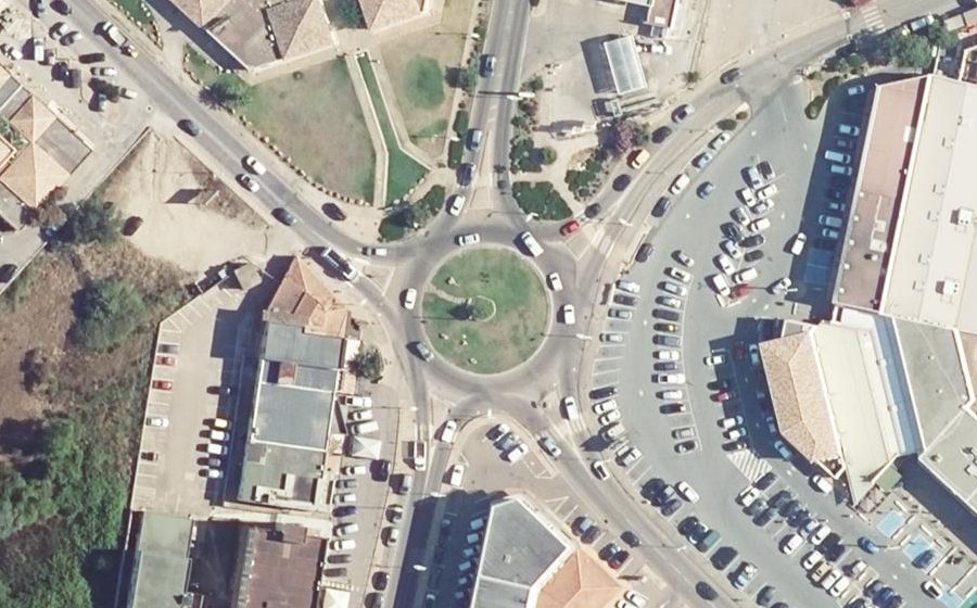 Vue aérienne du Rond-point des quatre chemins