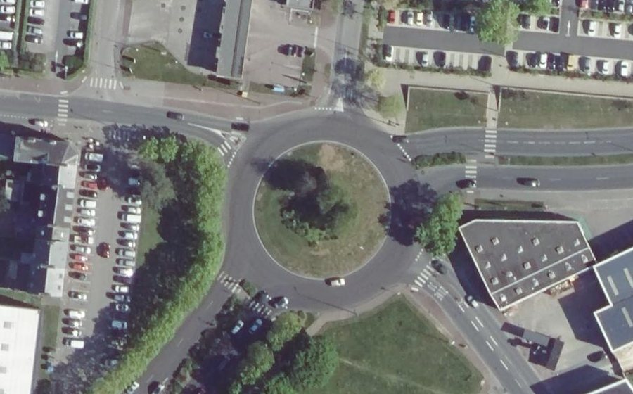 Vue aérienne du Rond-Point Thémis
