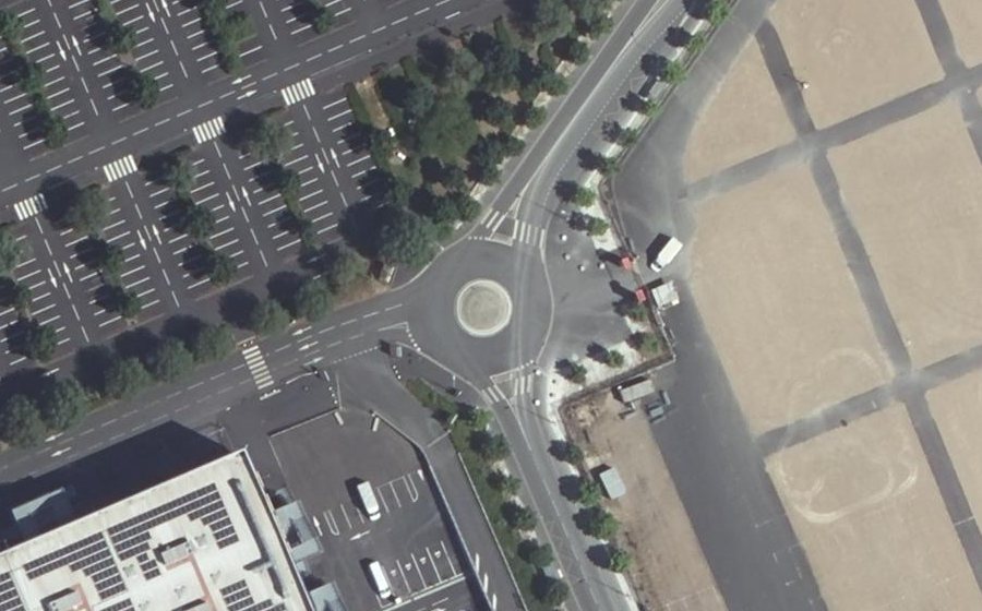 Vue aérienne du Rond-Point Christine de Suède