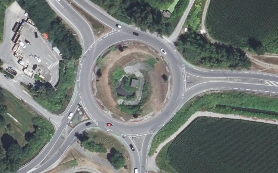 Vue aérienne du Rond-Point Jean Moulin