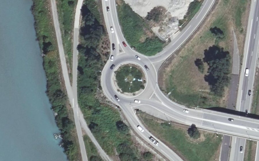 Vue aérienne du Rond-point anonyme n°8016442