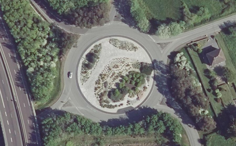 Vue aérienne du Rond-Point de Collignon