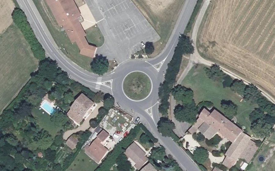 Vue aérienne du Rue des Remparts