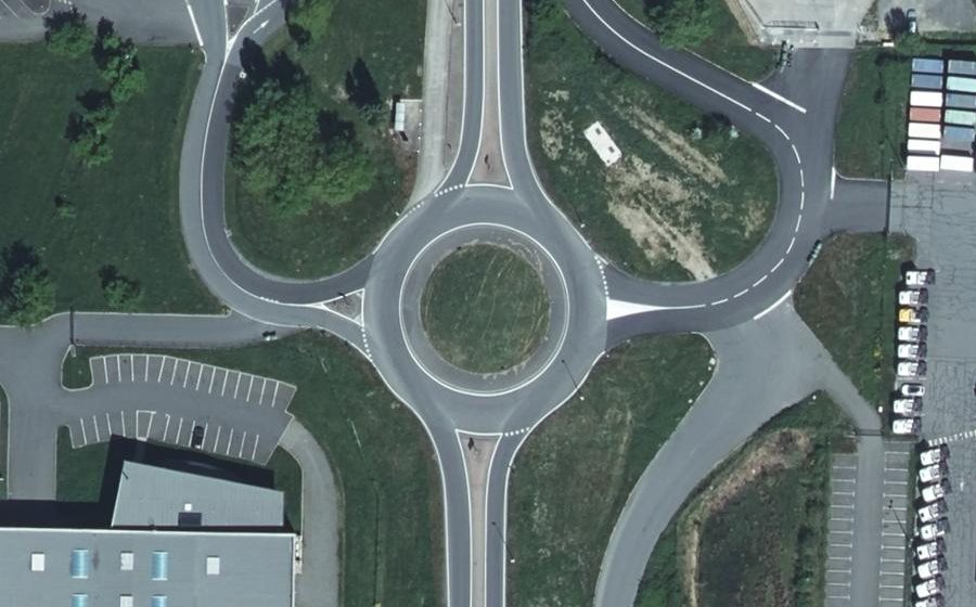 Vue aérienne du Rond-point anonyme n°8022435