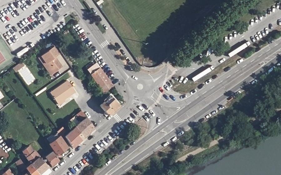 Vue aérienne du Rond-point anonyme n°8022715