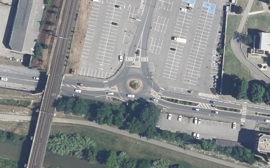 Vue aérienne du Rond-Point de Verdun