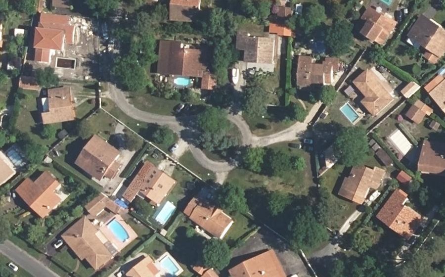Vue aérienne du Allée d'Anjou