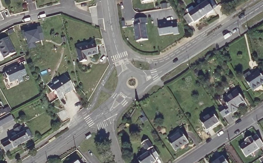 Vue aérienne du Rue de Brest