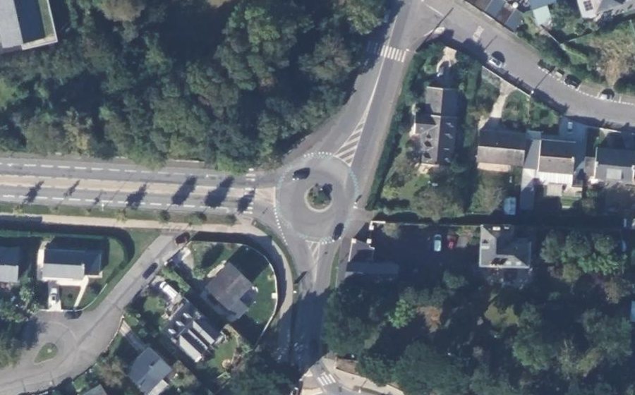 Vue aérienne du Carrefour du Pont Pinel