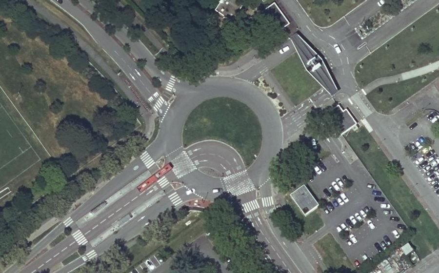 Vue aérienne du Rond-Point Guy du Merle
