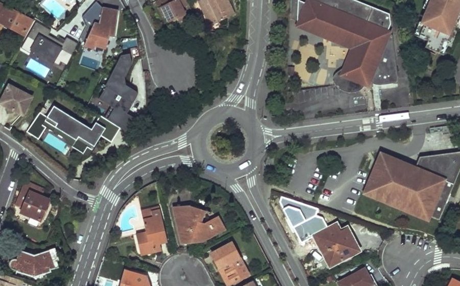 Vue aérienne du Rond-Point Jérôme Pugens