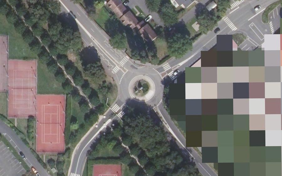 Vue aérienne du Rond-point anonyme n°8028743