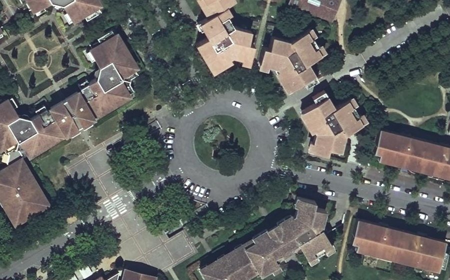 Vue aérienne du Place Clémence Isaure