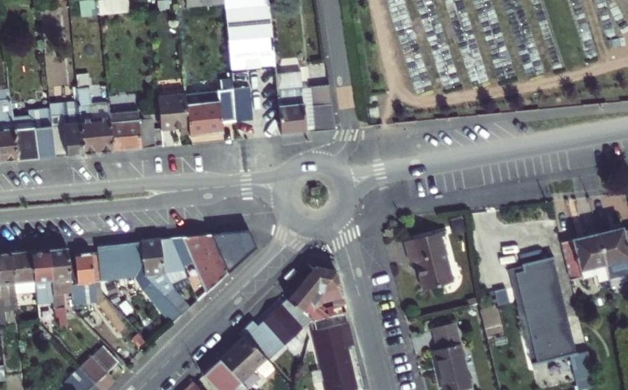 Vue aérienne du Rond-Point de l'Égalité