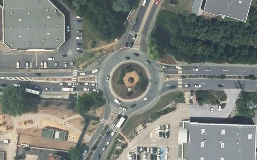 Vue aérienne du Rond-point anonyme n°8035001