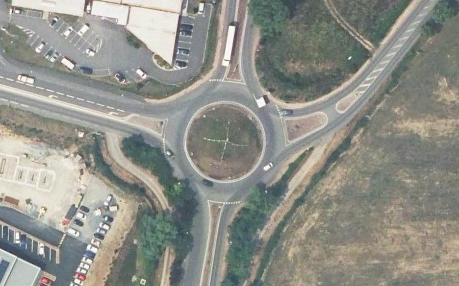 Vue aérienne du Rond-Point de Peillon