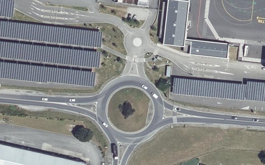 Vue aérienne du Rond-Point Jules Védrine