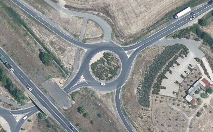 Vue aérienne du Rond-Point Max Rouquette