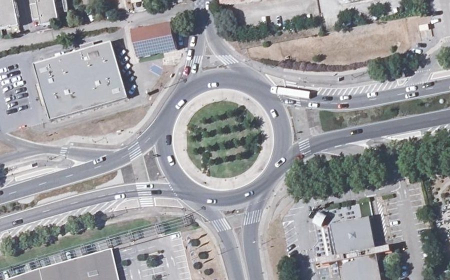 Vue aérienne du Rond-Point de Meknès