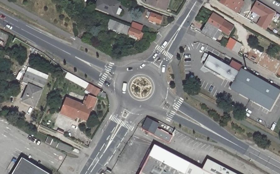Vue aérienne du Rond-Point d'Usingen