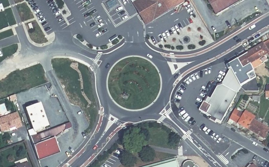 Vue aérienne du Rond-Point de l'Europe