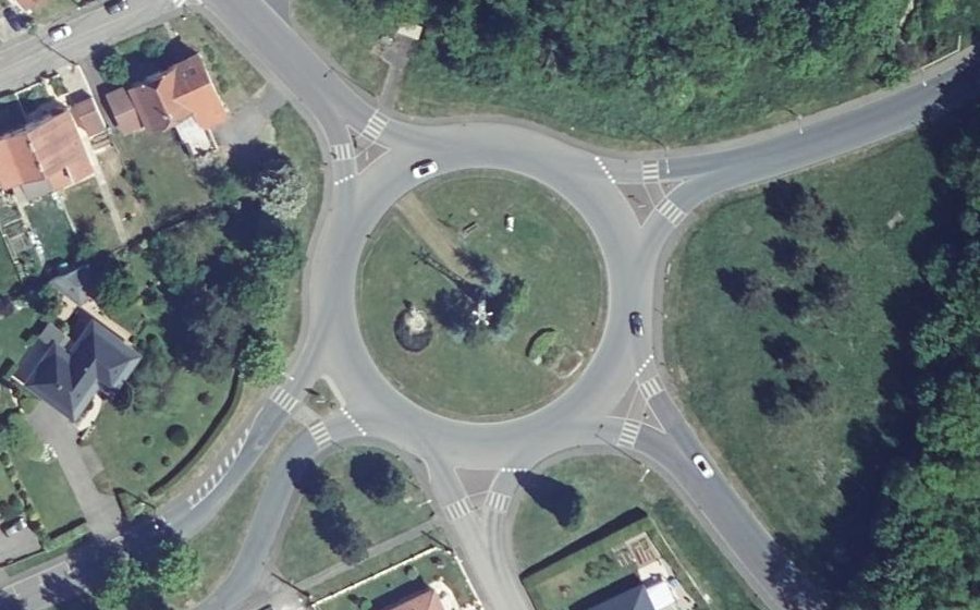 Vue aérienne du Rond-Point de l'Étoile