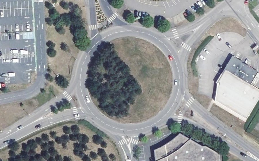 Vue aérienne du Rond-Point de la Sapinière