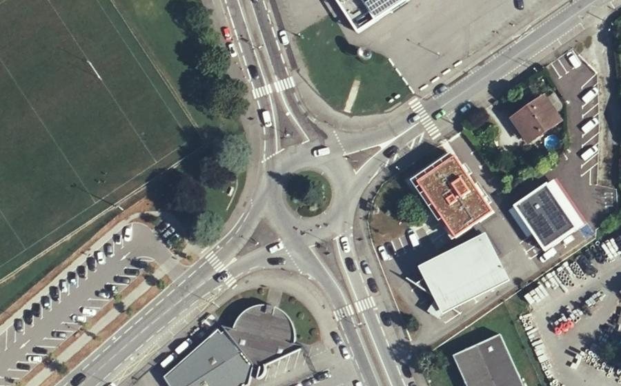 Vue aérienne du Rond-point anonyme n°8063357