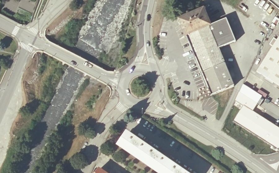 Vue aérienne du Giratoire de l'Aluminium