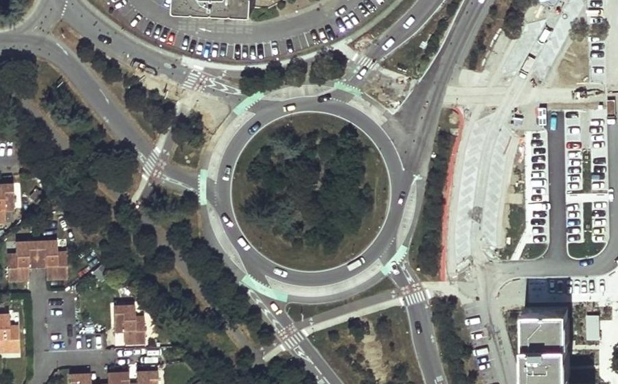 Vue aérienne du Rond-Point Joseph Sauveur