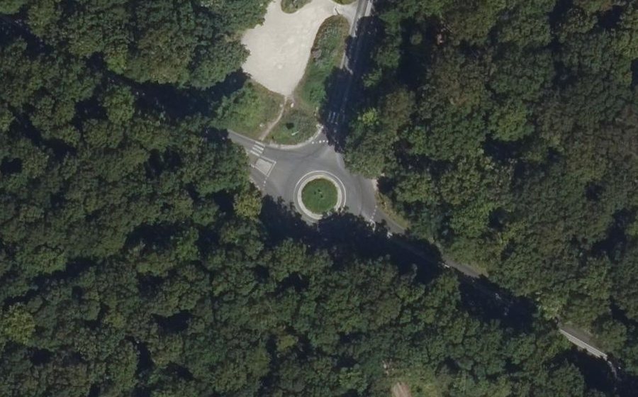 Vue aérienne du Carrefour du Pavé de Rochefort
