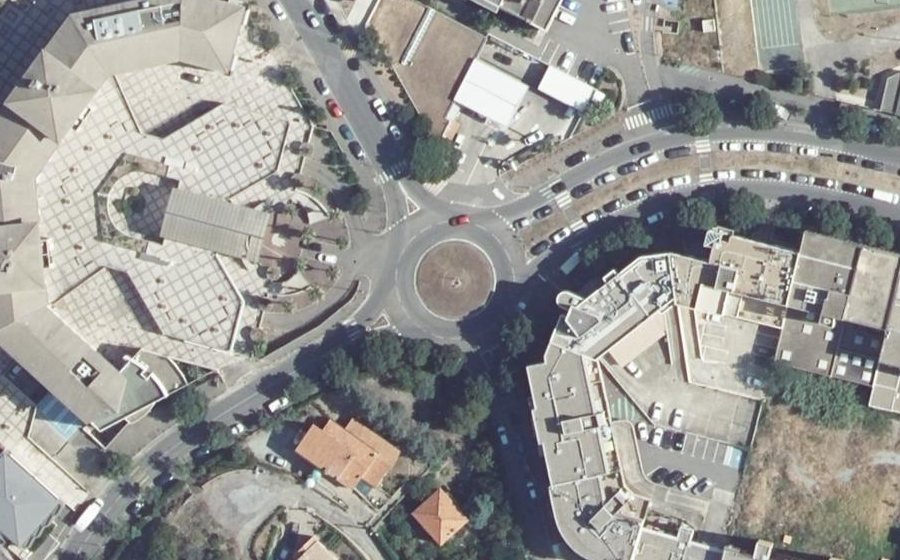Vue aérienne du Rond-Point du Fangu