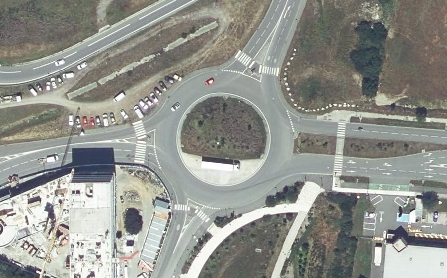 Vue aérienne du Rond-Point Étienne Escola