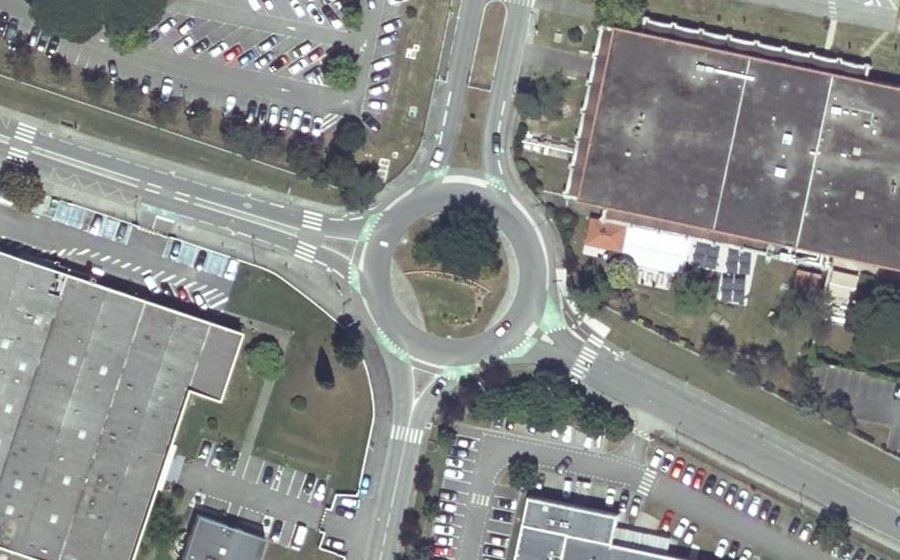 Vue aérienne du Rond-Point de l'Aéronautique