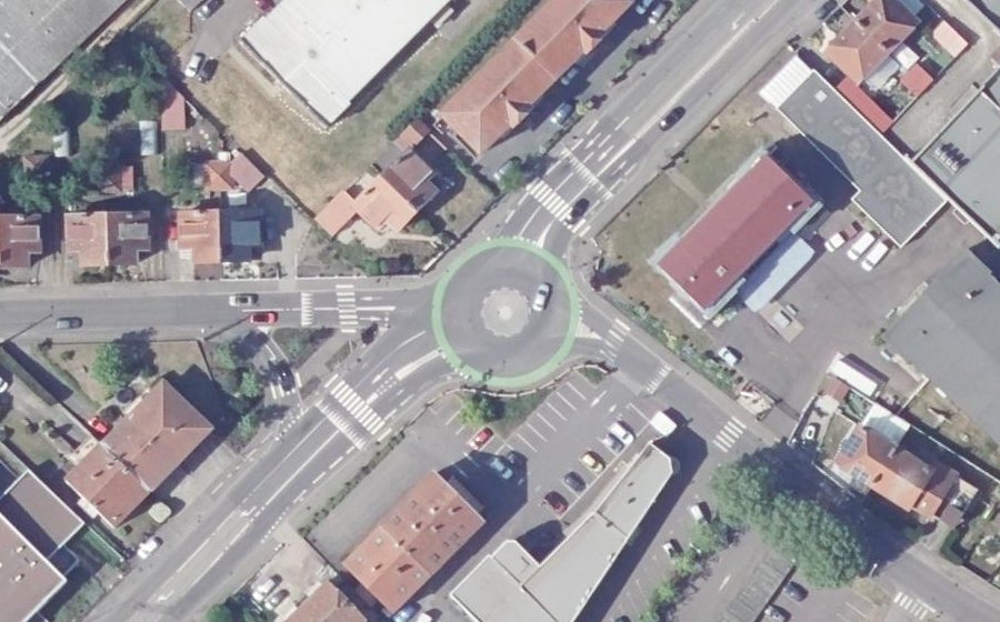 Vue aérienne du Rue Nationale