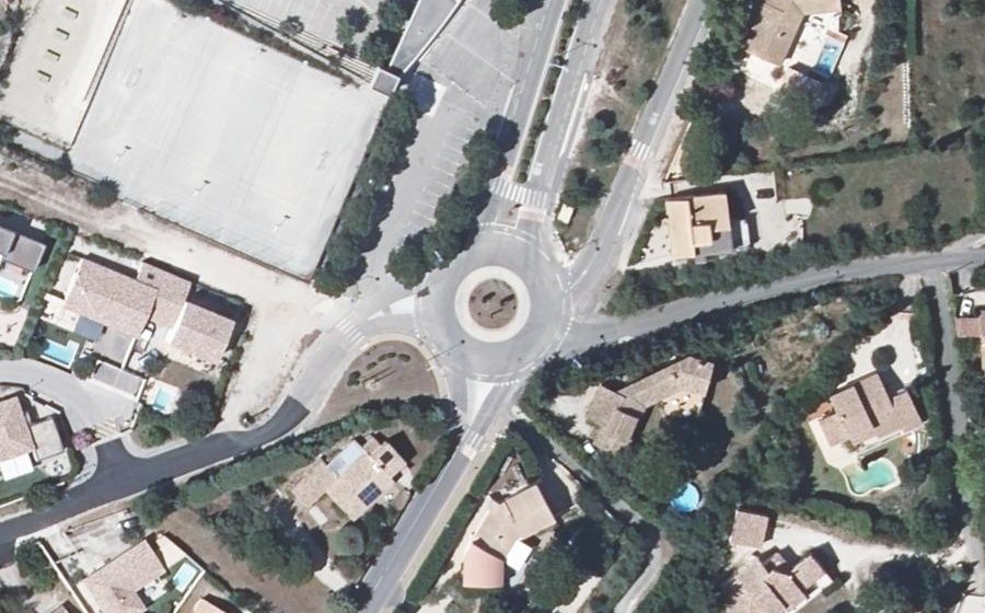 Vue aérienne du Chemin de César