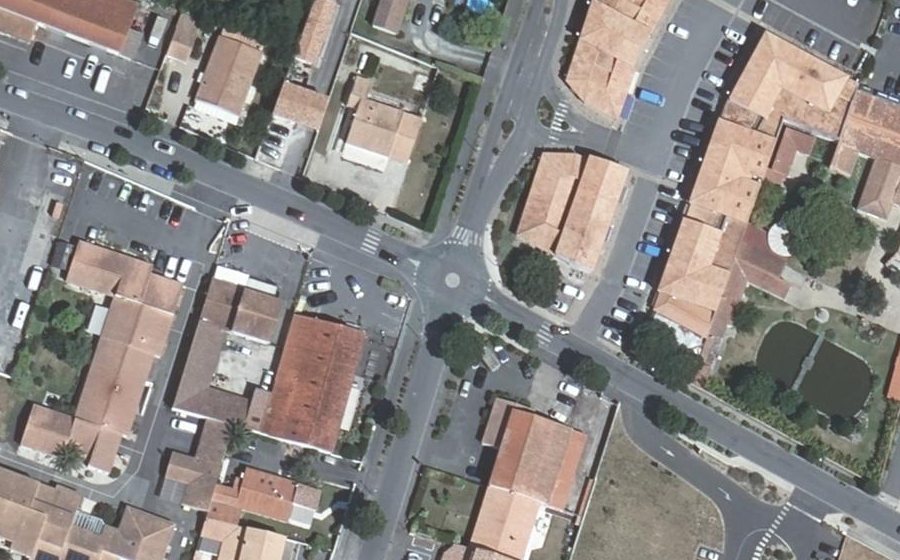 Vue aérienne du Rond-Point Avenue de Philippsburg