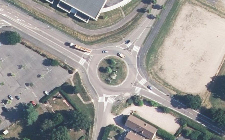 Vue aérienne du Rond-Point François Mitterrand