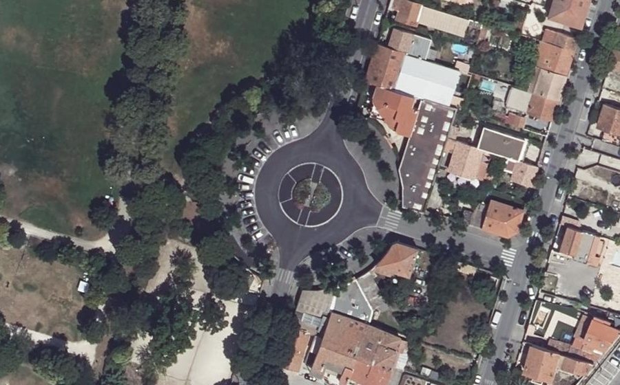 Vue aérienne du Place de la Rotonde