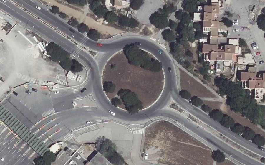 Vue aérienne du Rond-Point Marie-Claude Ducup de Saint-Paul