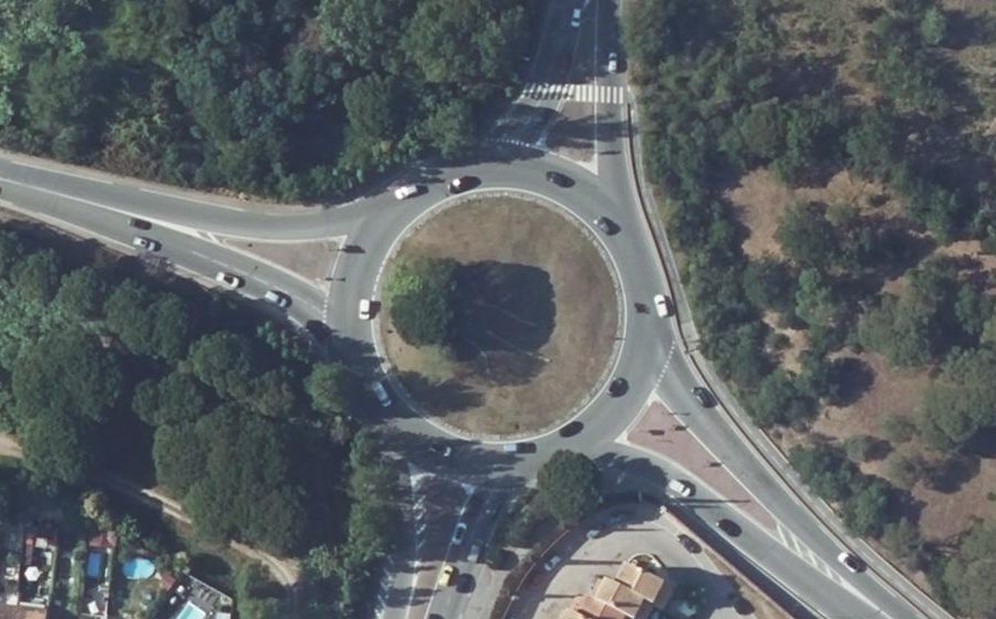 Vue aérienne du Rond-Point de l'Europe