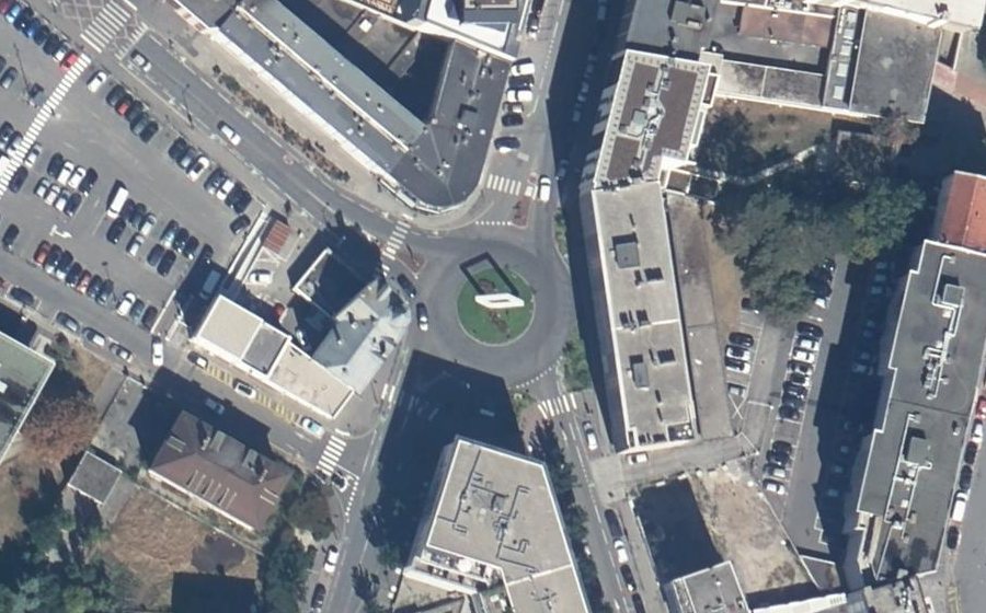 Vue aérienne du Place Alexandre Moret