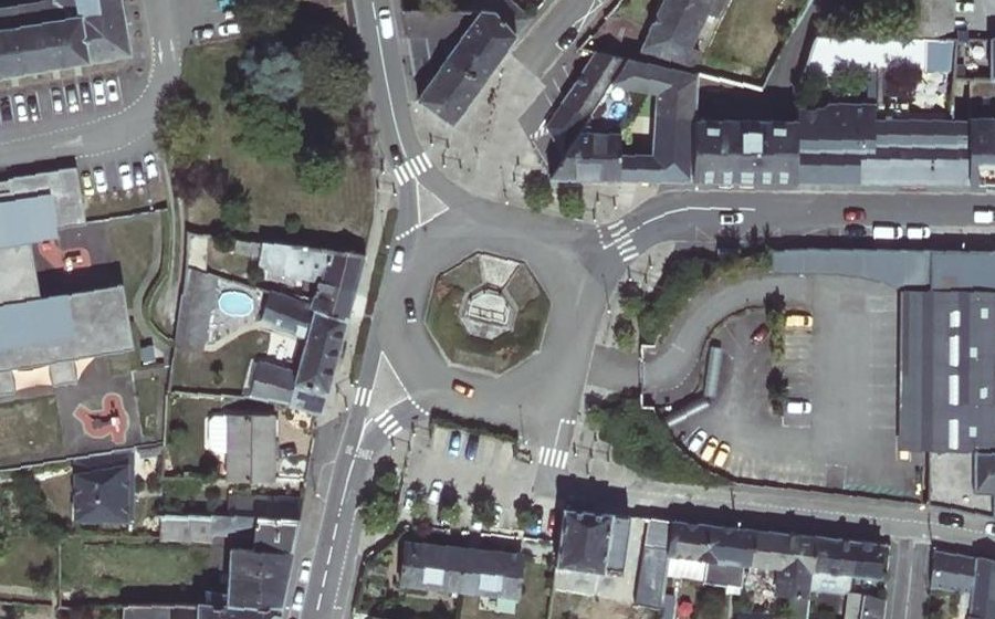Vue aérienne du Place Madeleine Laurain-Portemer