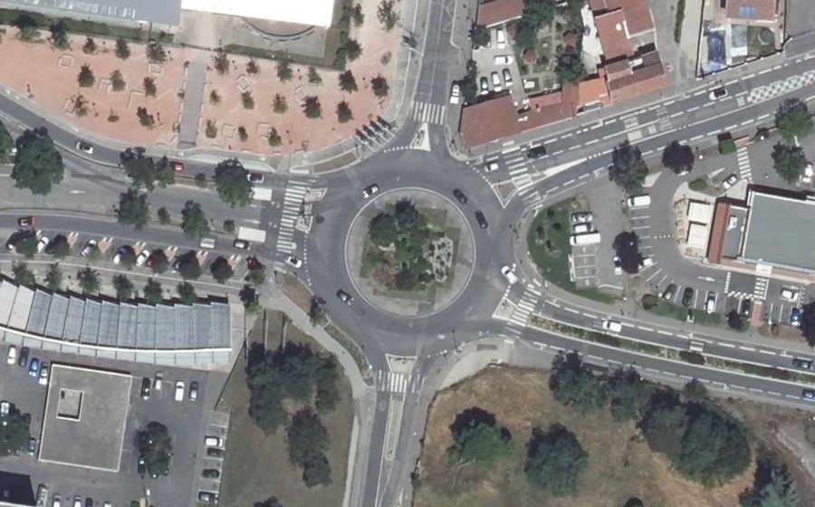 Vue aérienne du Rond-point anonyme n°8109691