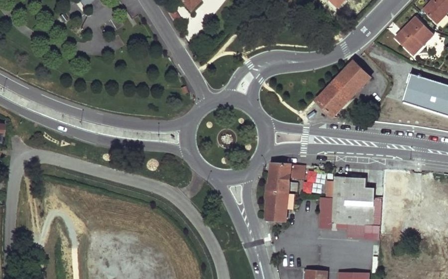 Vue aérienne de la Place Amiral Raoul Castex