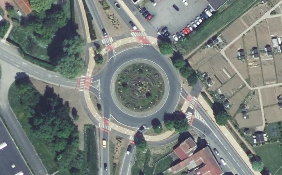 Vue aérienne du Rond-Point de la Sirène